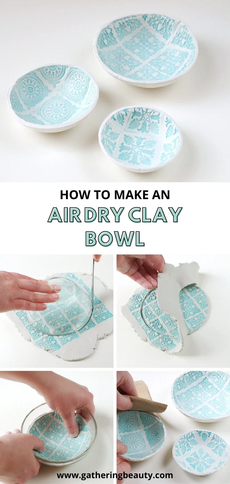 How To Make Air Dry Clay Bowls Gathering Beauty