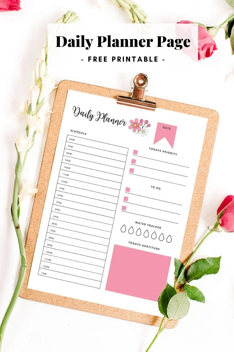 Daily Planner Template - Free Printable