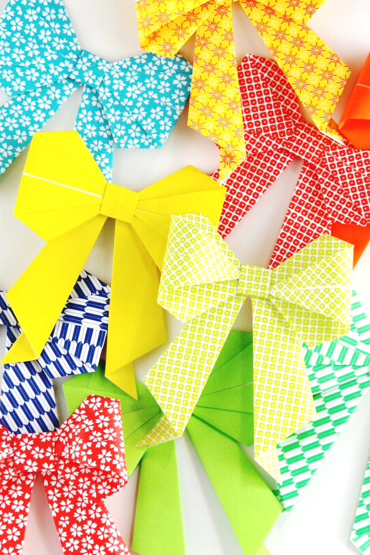 How to make a paper Bow/Ribbon  Easy origami Bow/Ribbons for