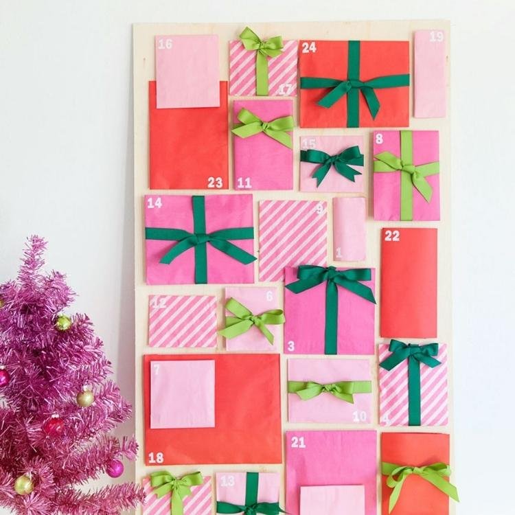 red and pink paper bags with bows