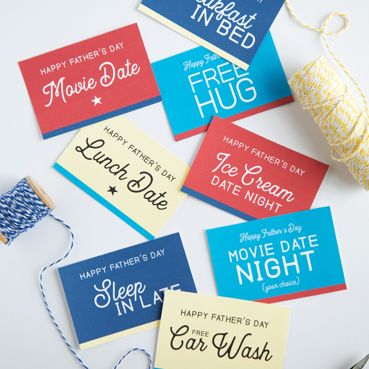 Printable fathers day coupons.