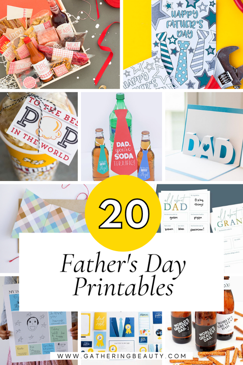 Father's Day Printable Crafts — Gathering Beauty