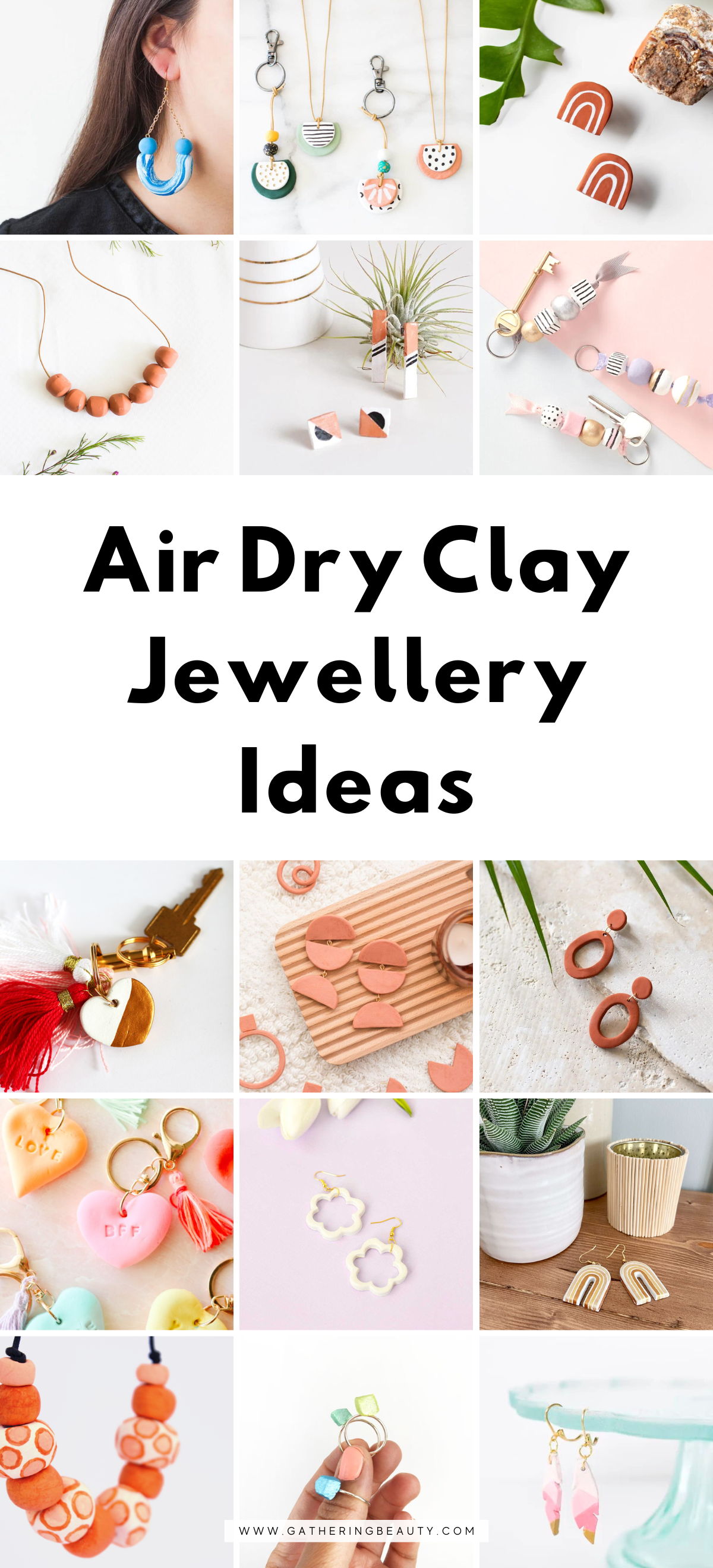 Air Dry Clay Botanical Necklaces
