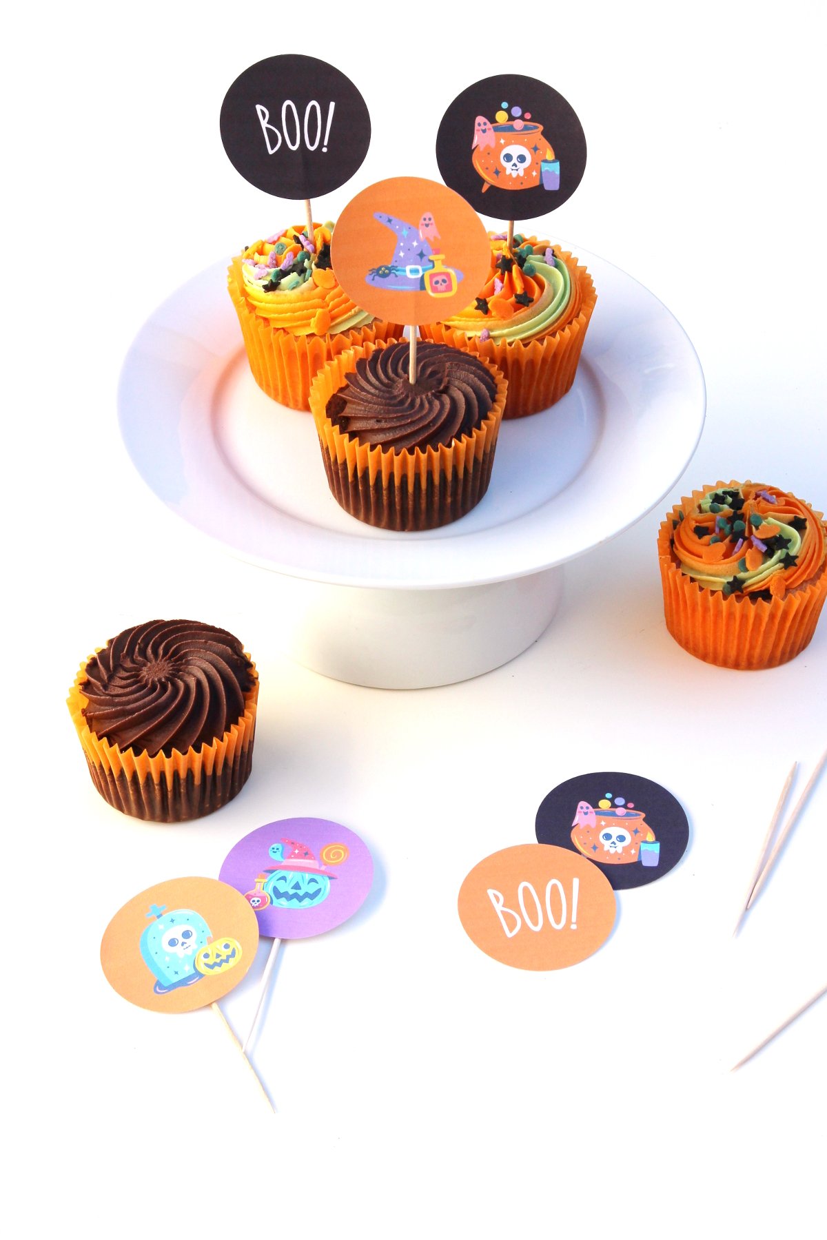 Halloween Cupcake Toppers - Free Printable — Gathering Beauty