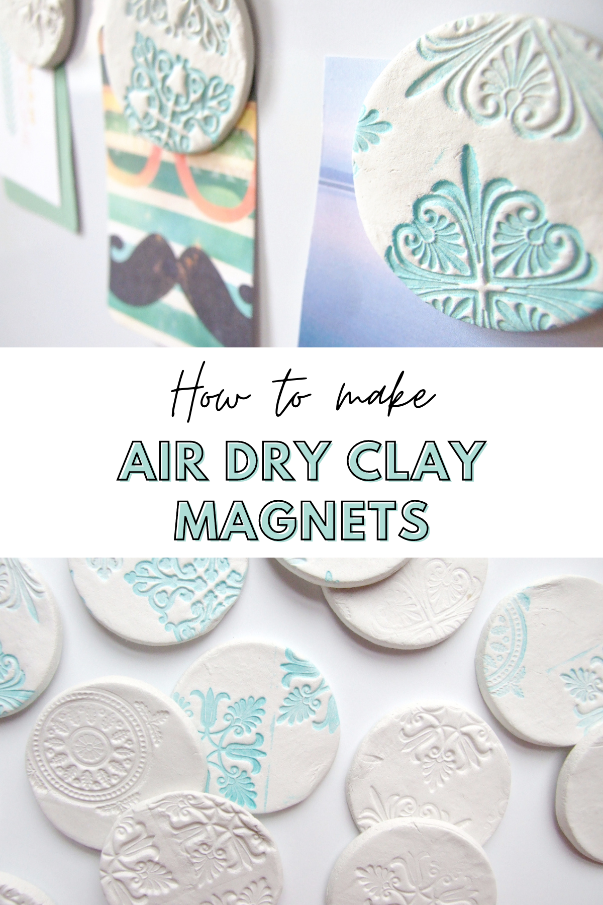 DIY Air Dry Clay Magnets