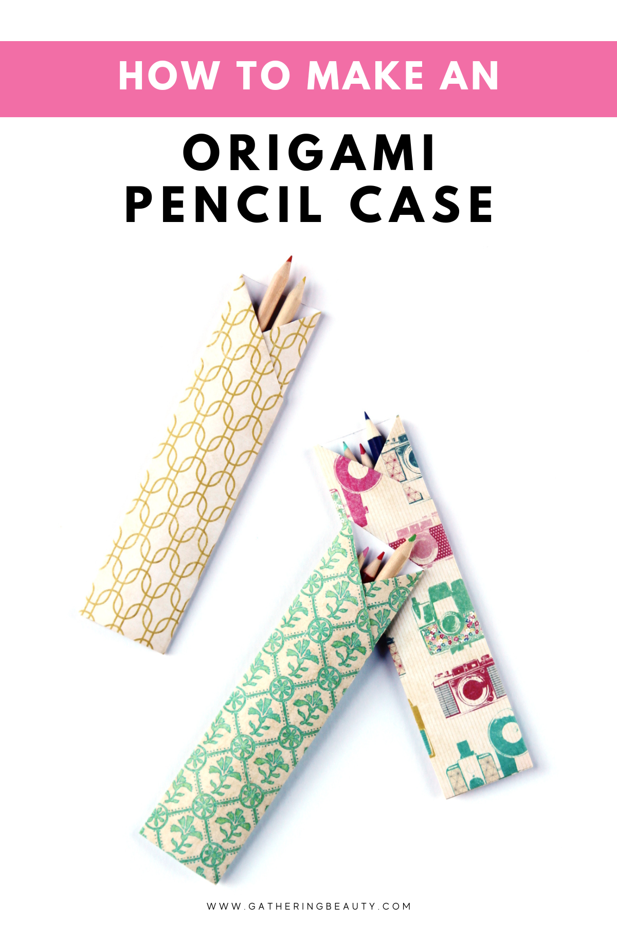 DIY Origami Pencil Holder