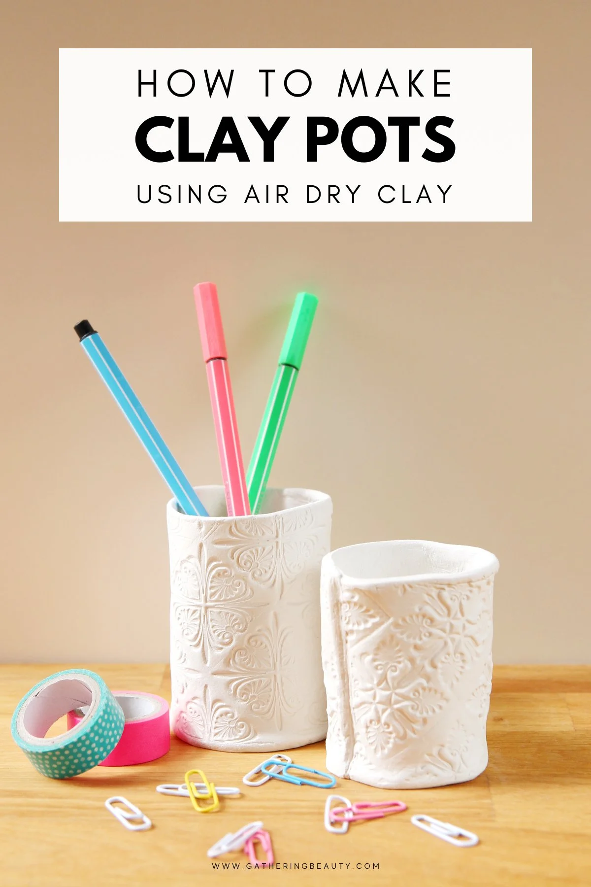 How To Make Air Dry Clay Pots