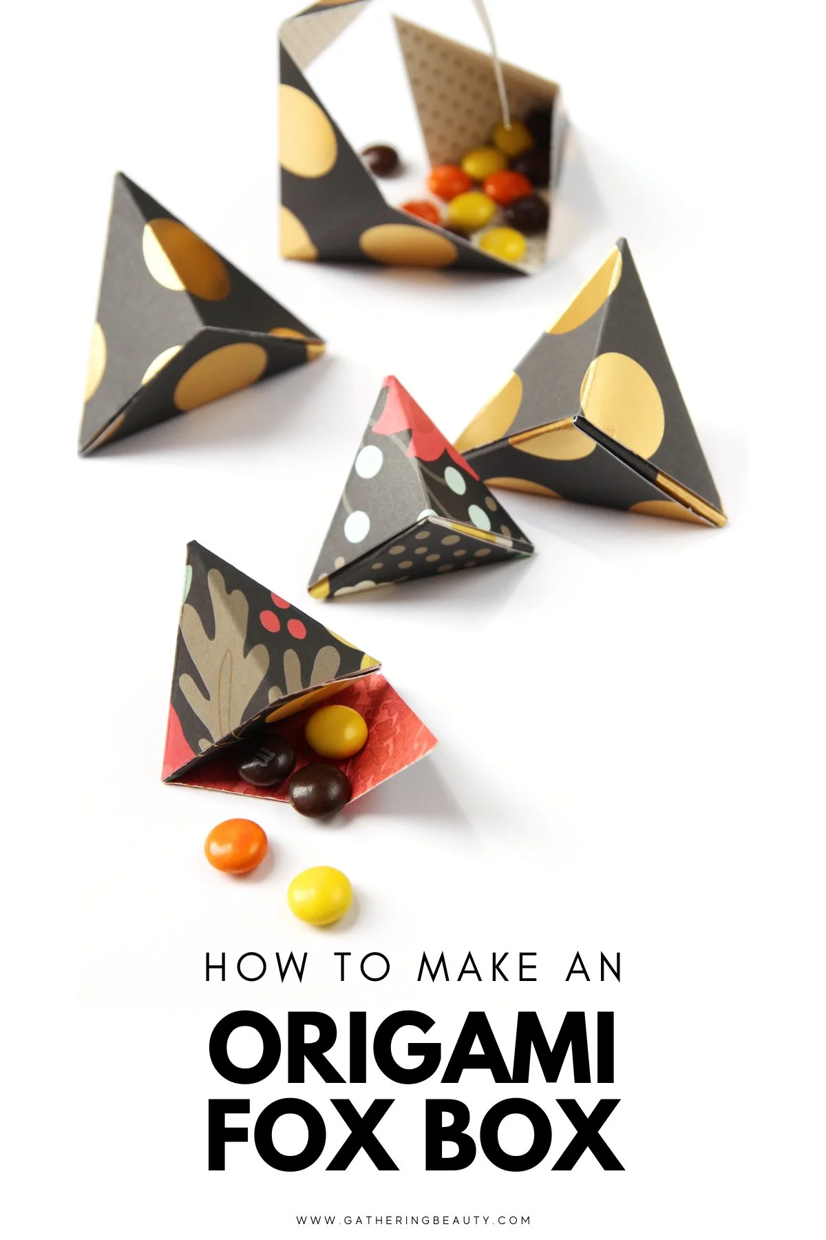Triangle Origami Fox Box
