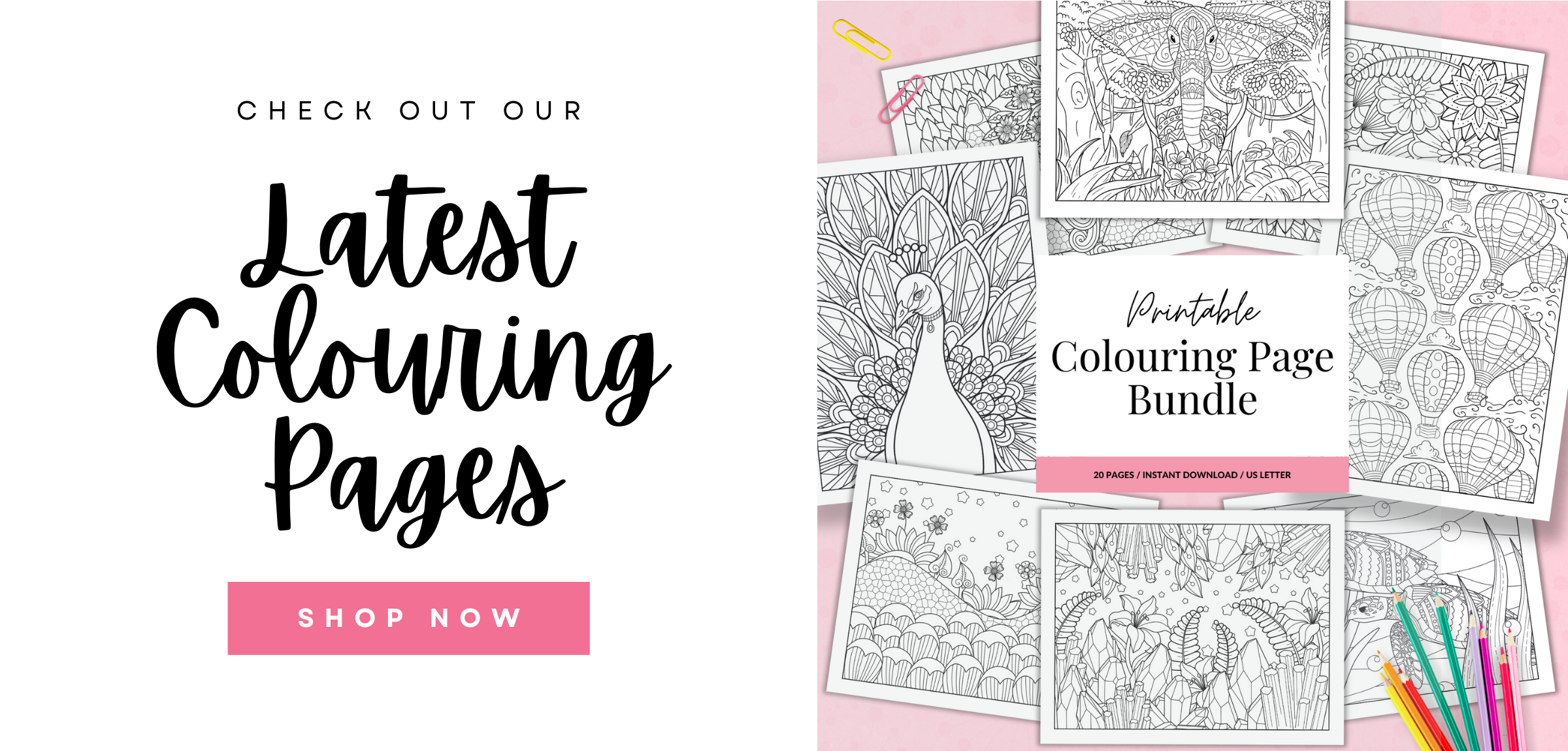 check out our latest colouring pages