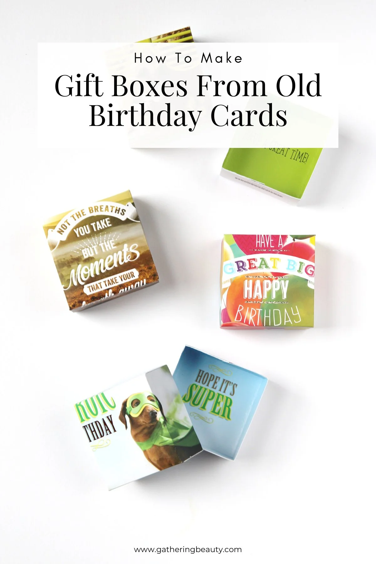 How To Make A Gift Box From Old Greeting Cards