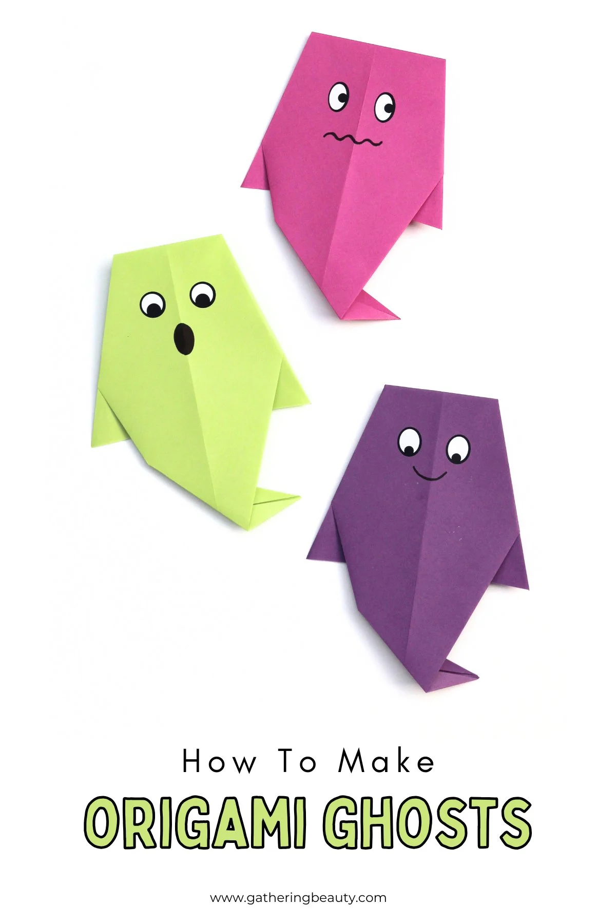 Easy Origami Ghosts