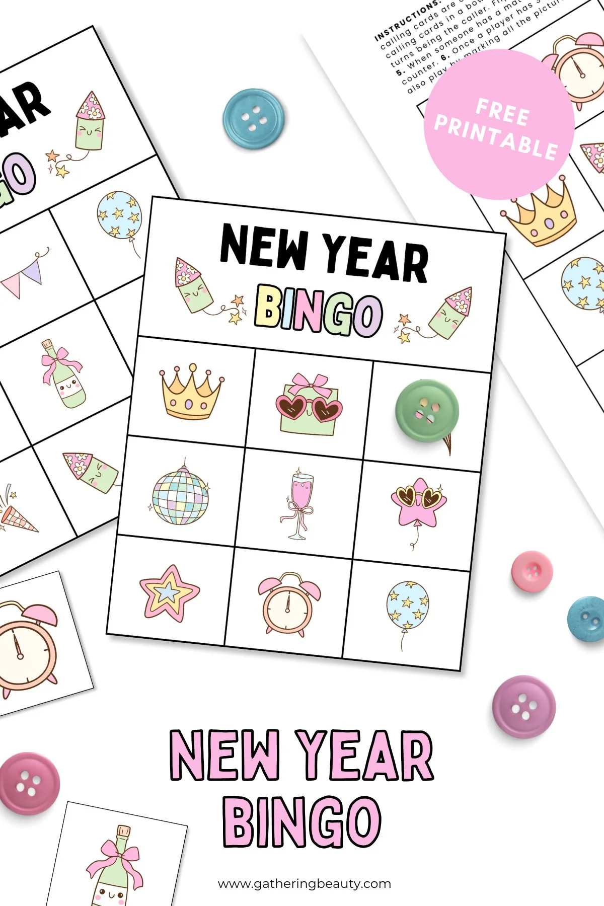 Free Printable New Year Bingo