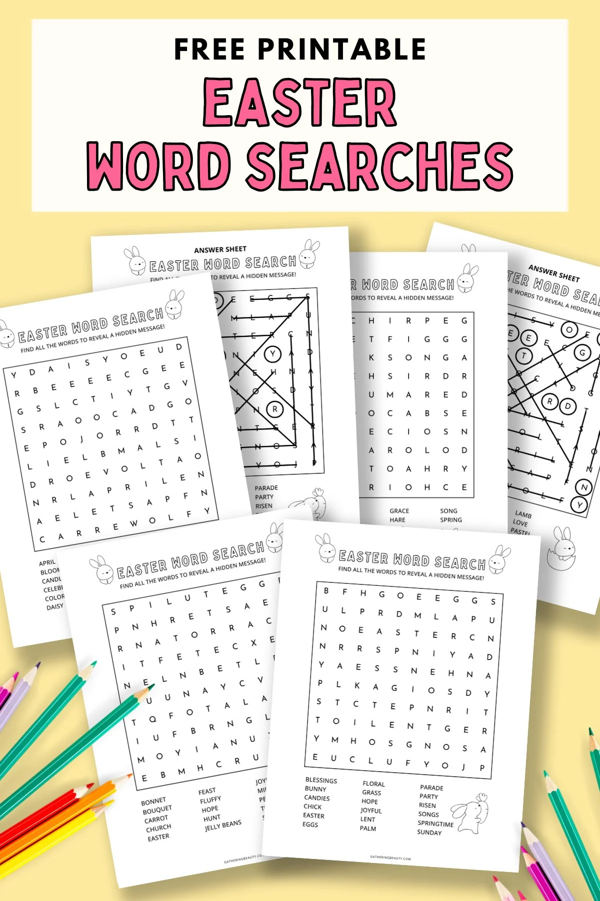 Free Printable Easter Word Search Worksheets