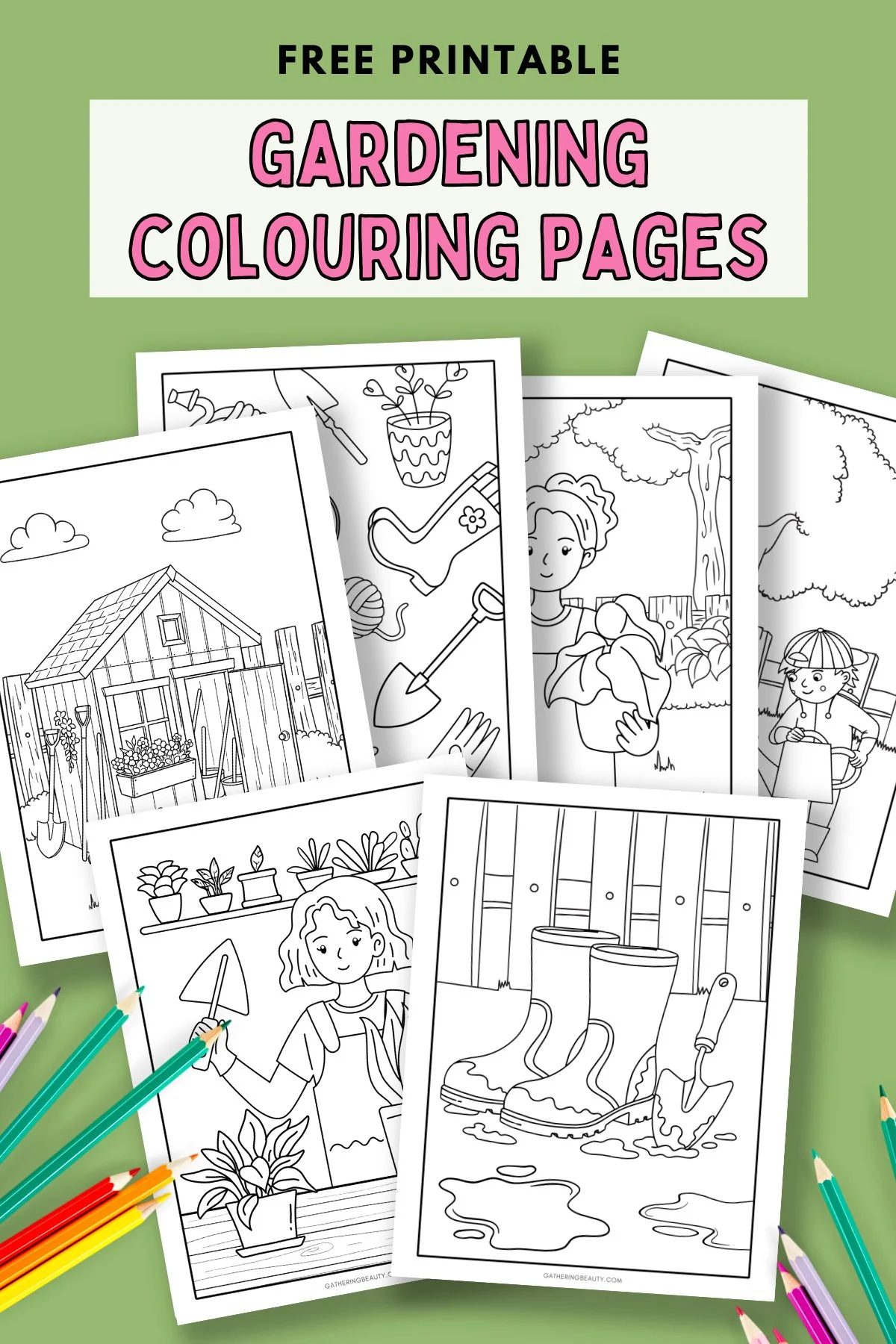Free Printable Gardening Colouring Pages