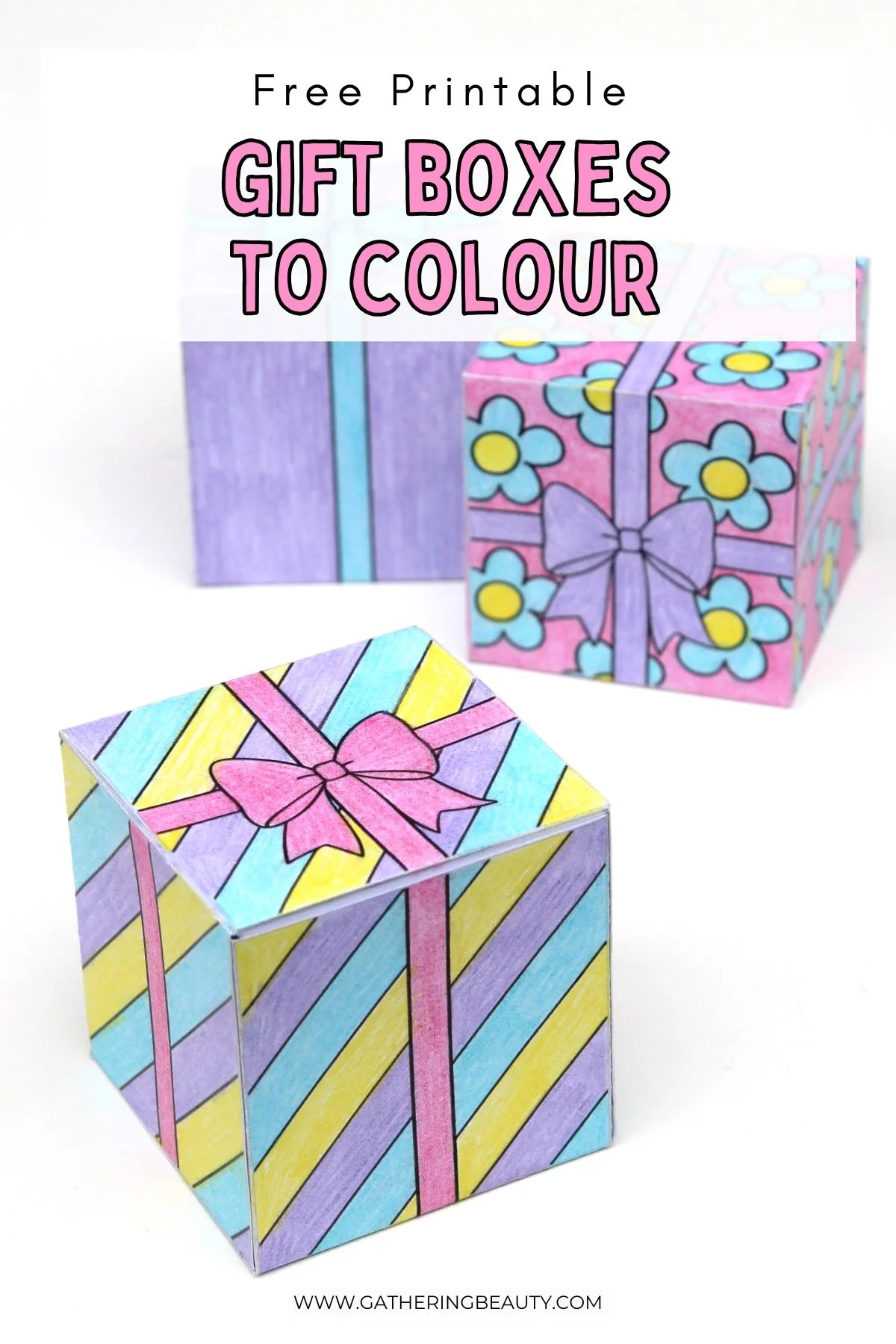Free Printable Gift Boxes To Colour
