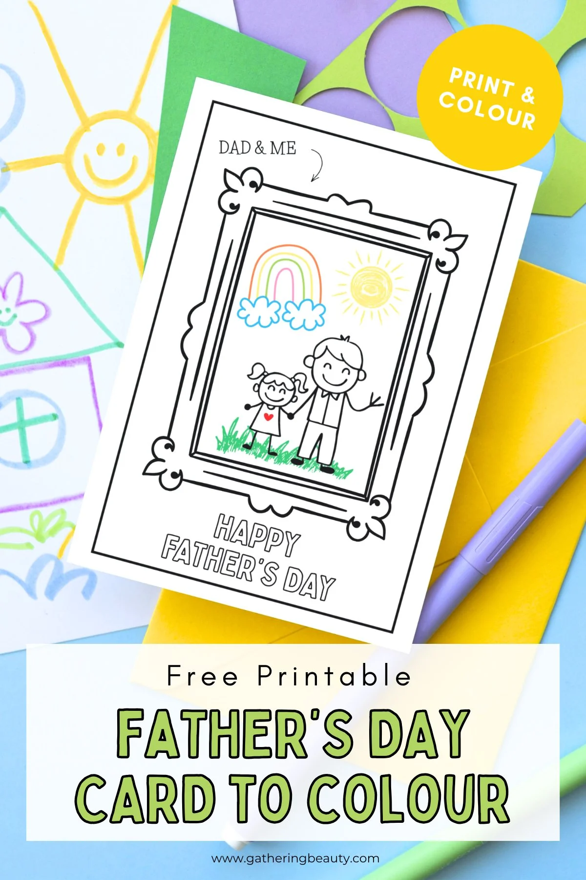 Printable Father's Day Picture Frame Cards