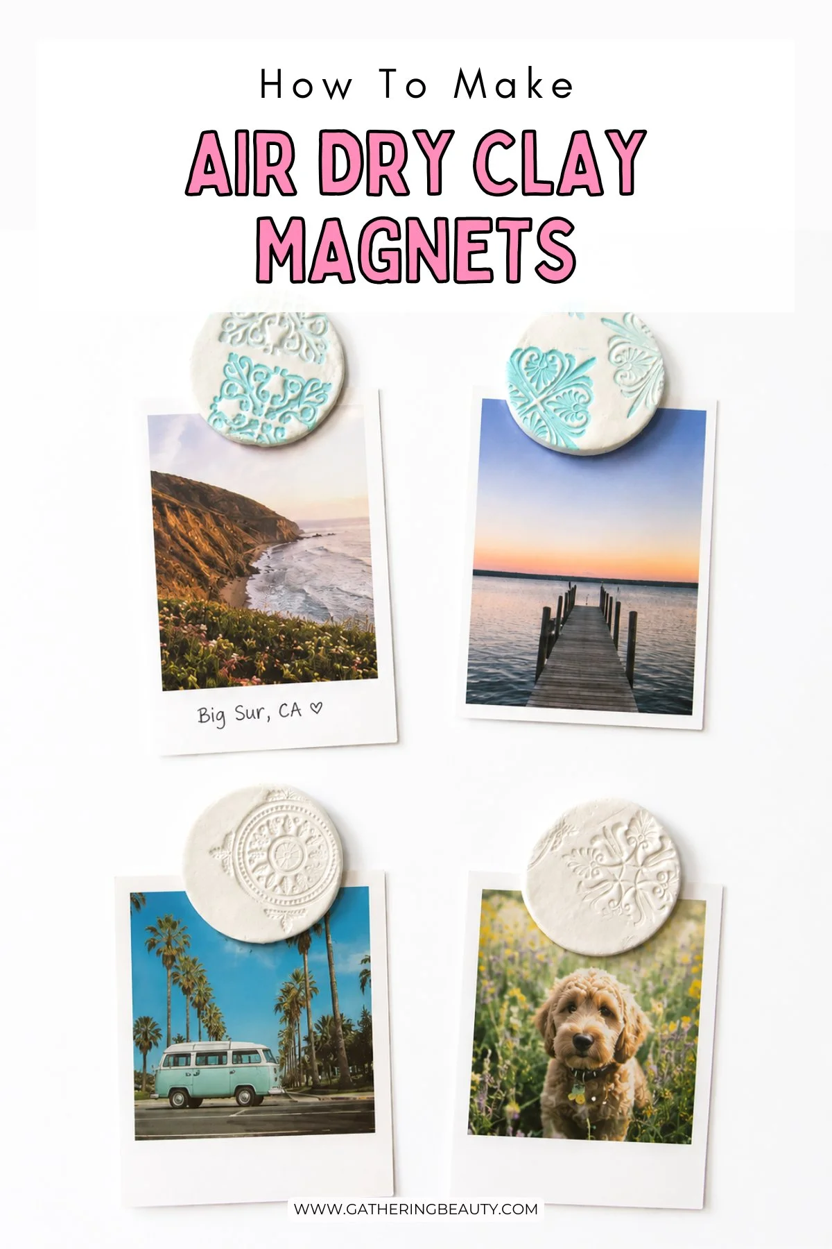 DIY Air Dry Clay Magnets