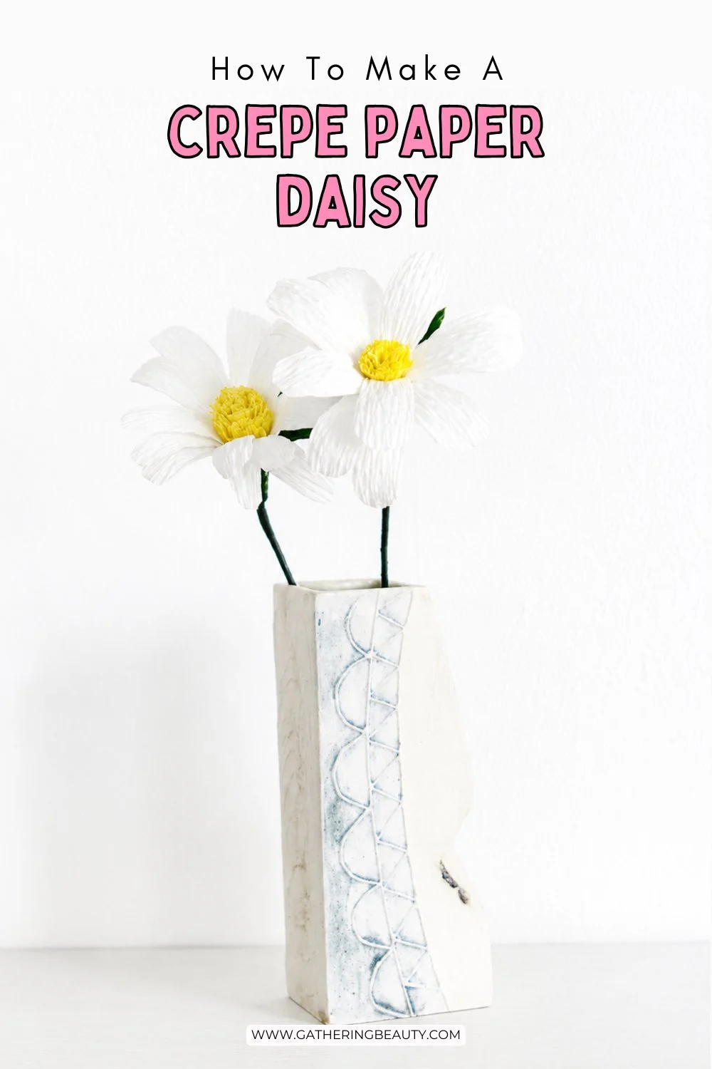 DIY Crepe Paper Daisy