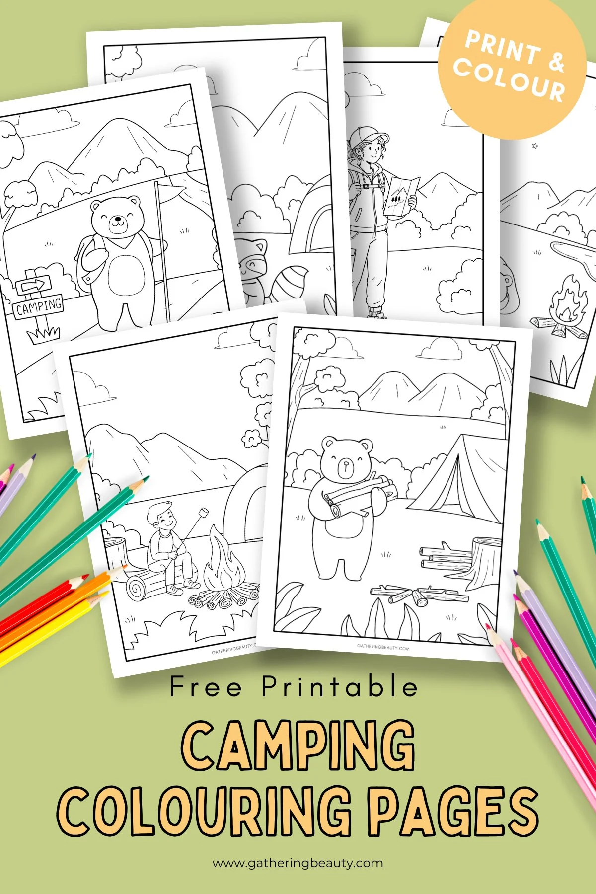 Free Printable Camping Colouring Pages