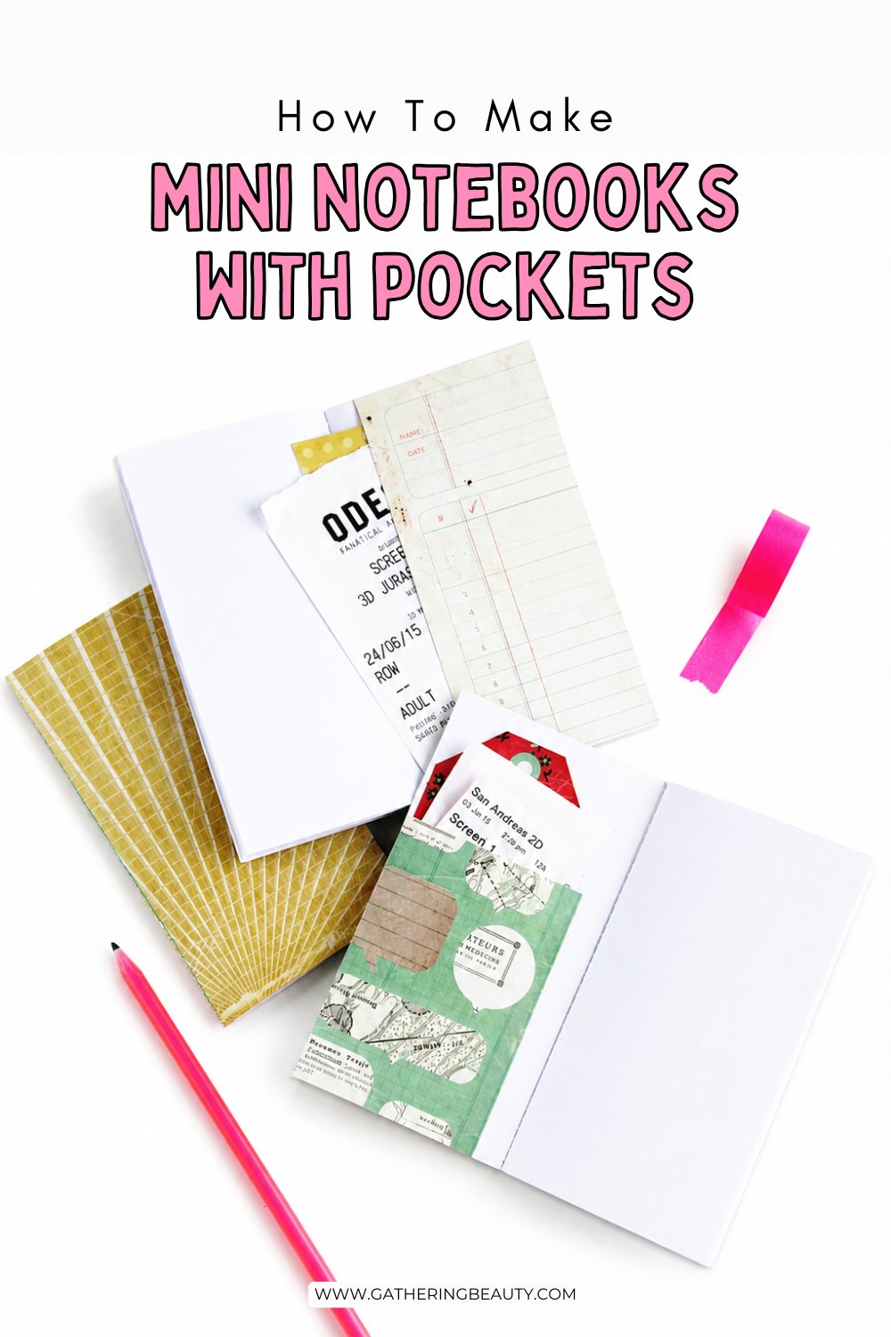 DIY Mini Notebook With Pockets