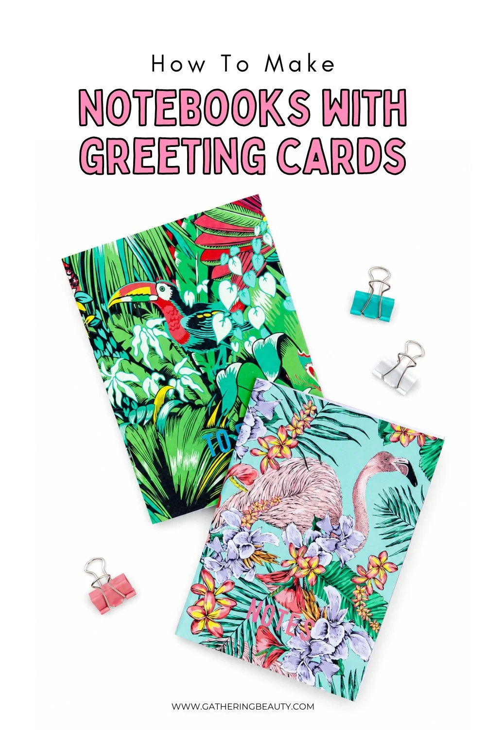 DIY Notebooks Using Greeting Cards