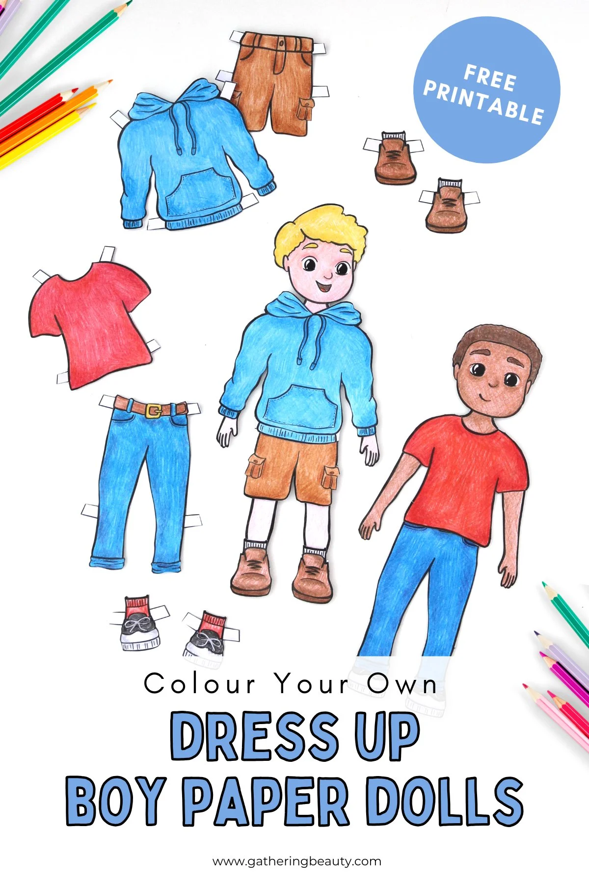 Free Printable Paper Doll Boys