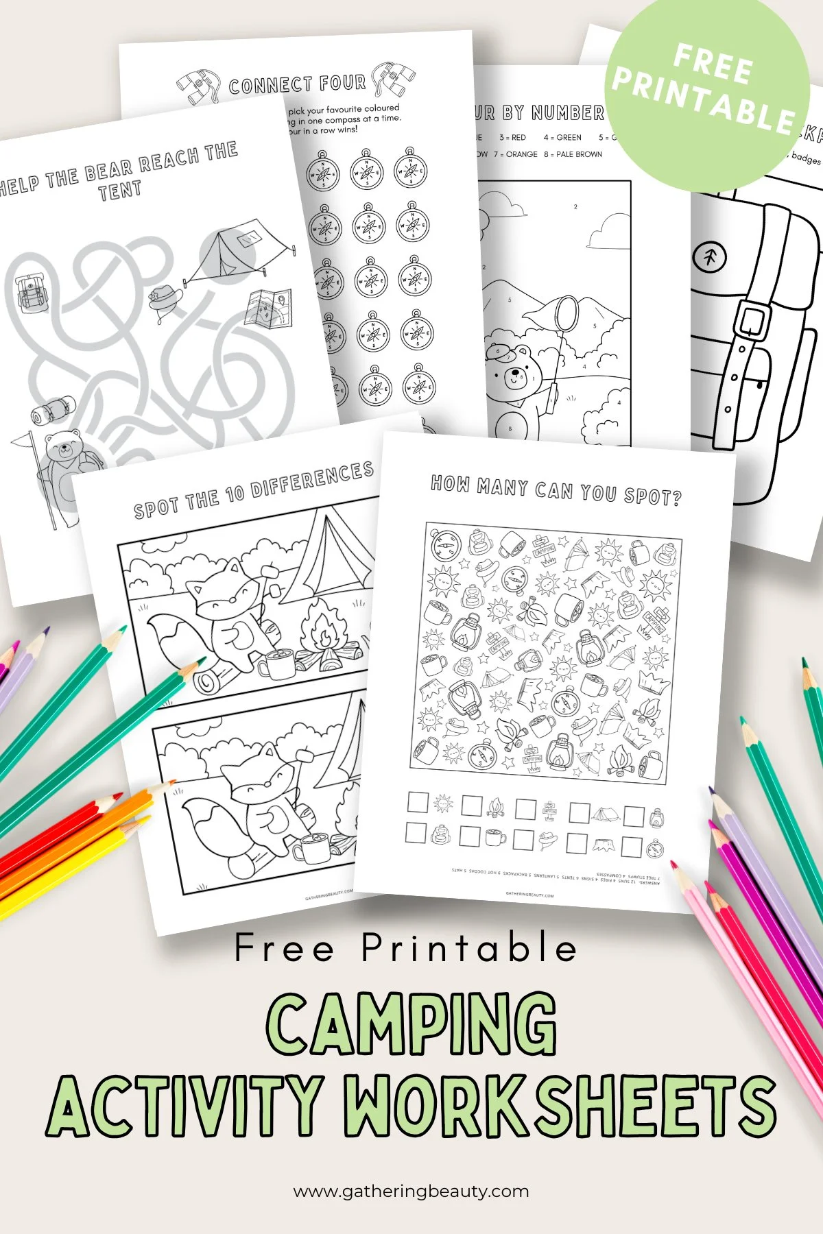 Free Printable Camping Activity Pages