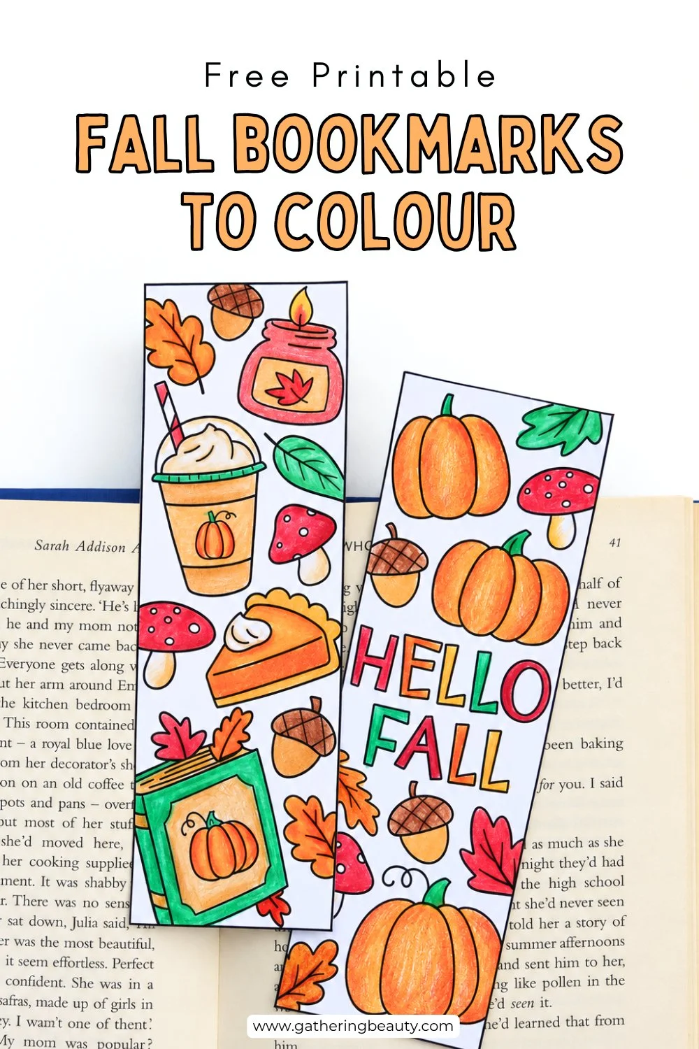 Free Printable Fall Colouring Bookmarks