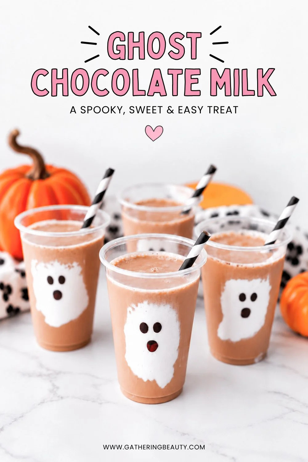 Cute Ghost Chocolate Milk