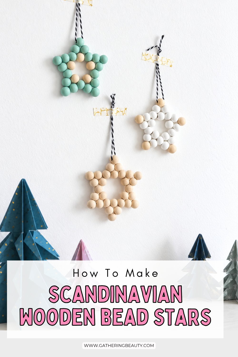 Wooden Bead Star Ornament
