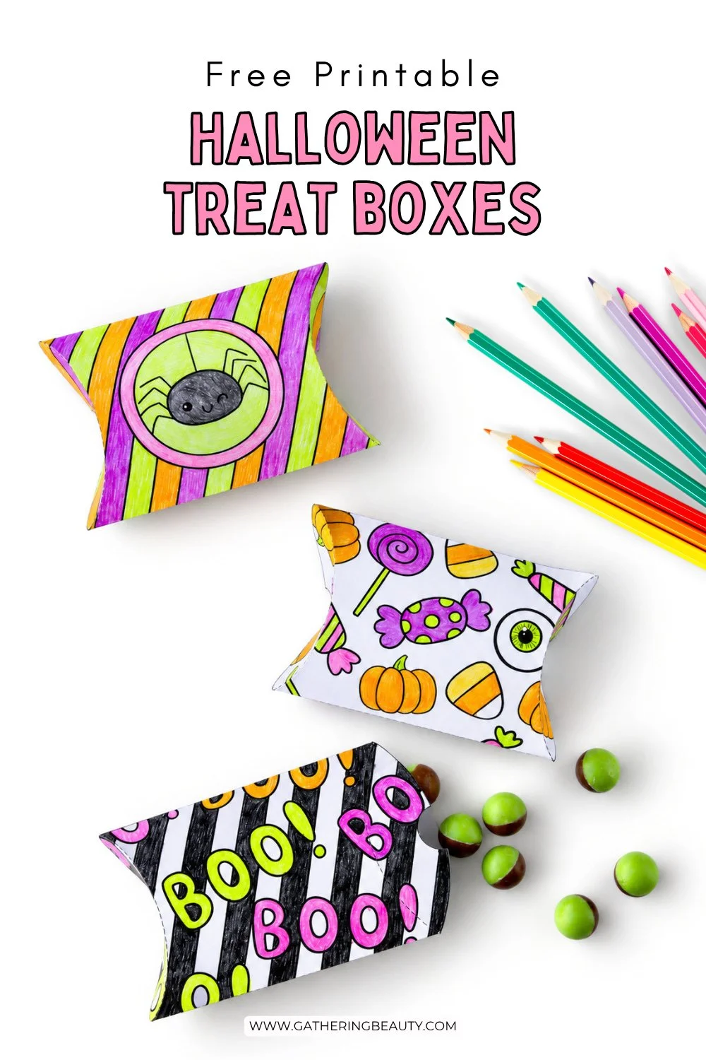 Free Printable Halloween Treat Boxes You Can Colour