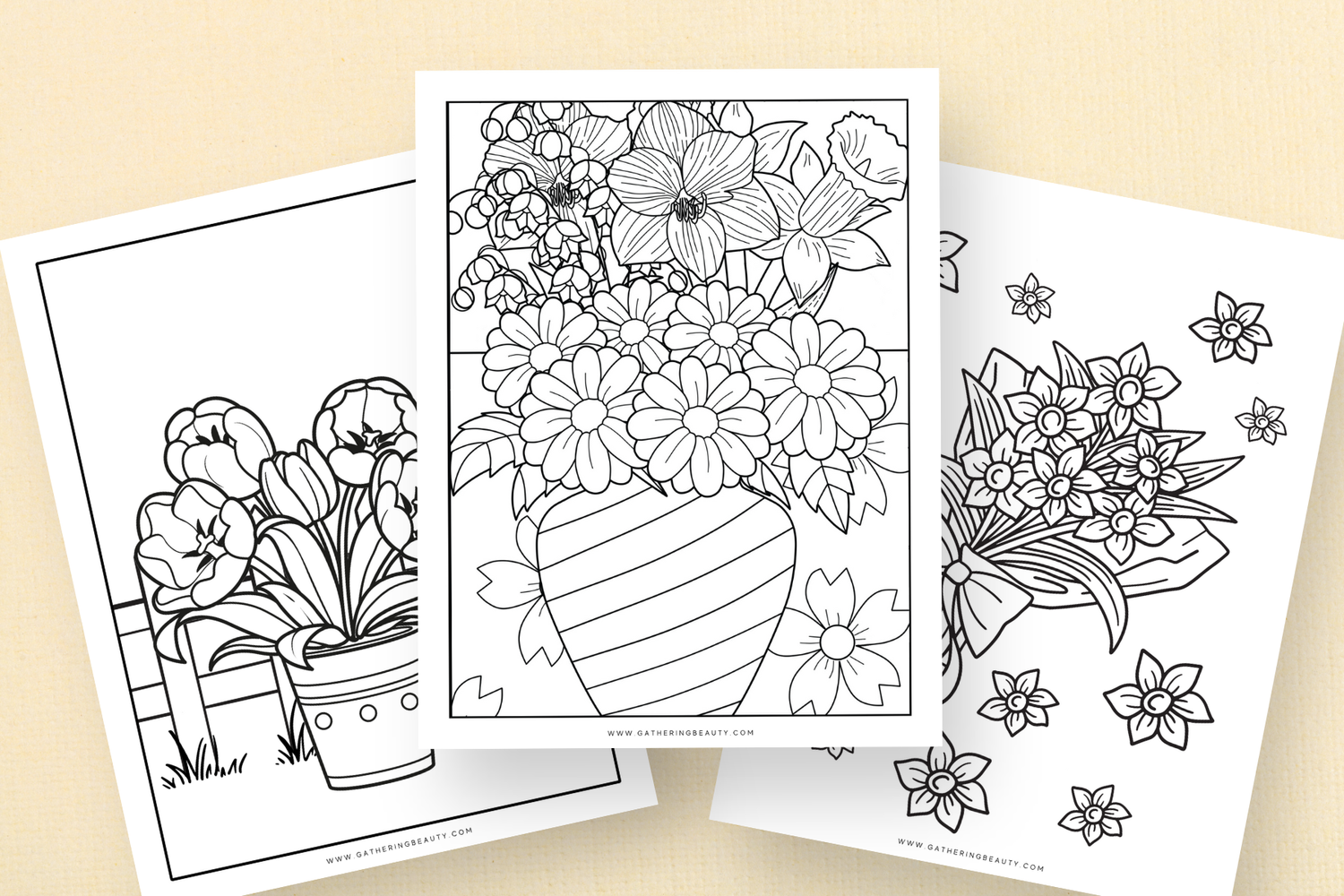 Spring Colouring Decorations Free Printable Spring Flower Colouring Pages — Gathering Beauty