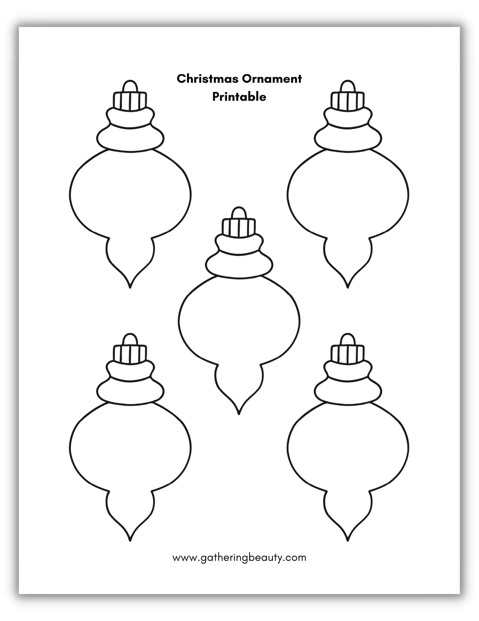 Blank Christmas Ornaments Printable | Fanny Printable