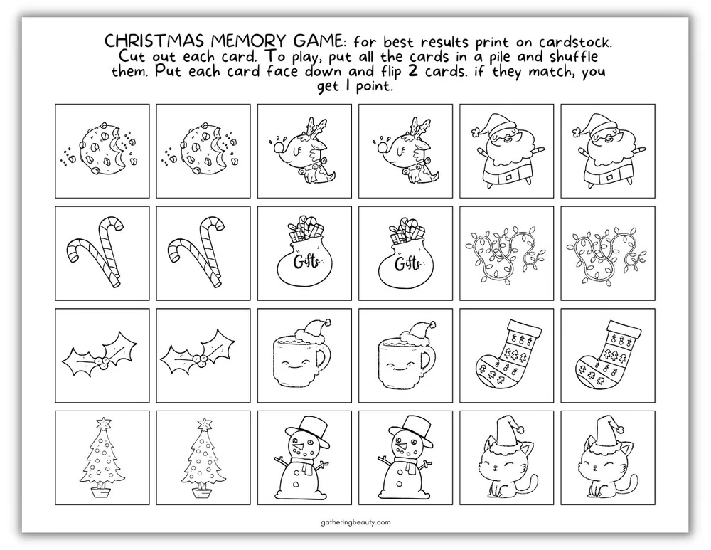 Christmas Coloring Activities For Kids Free Printable — Gathering Beauty