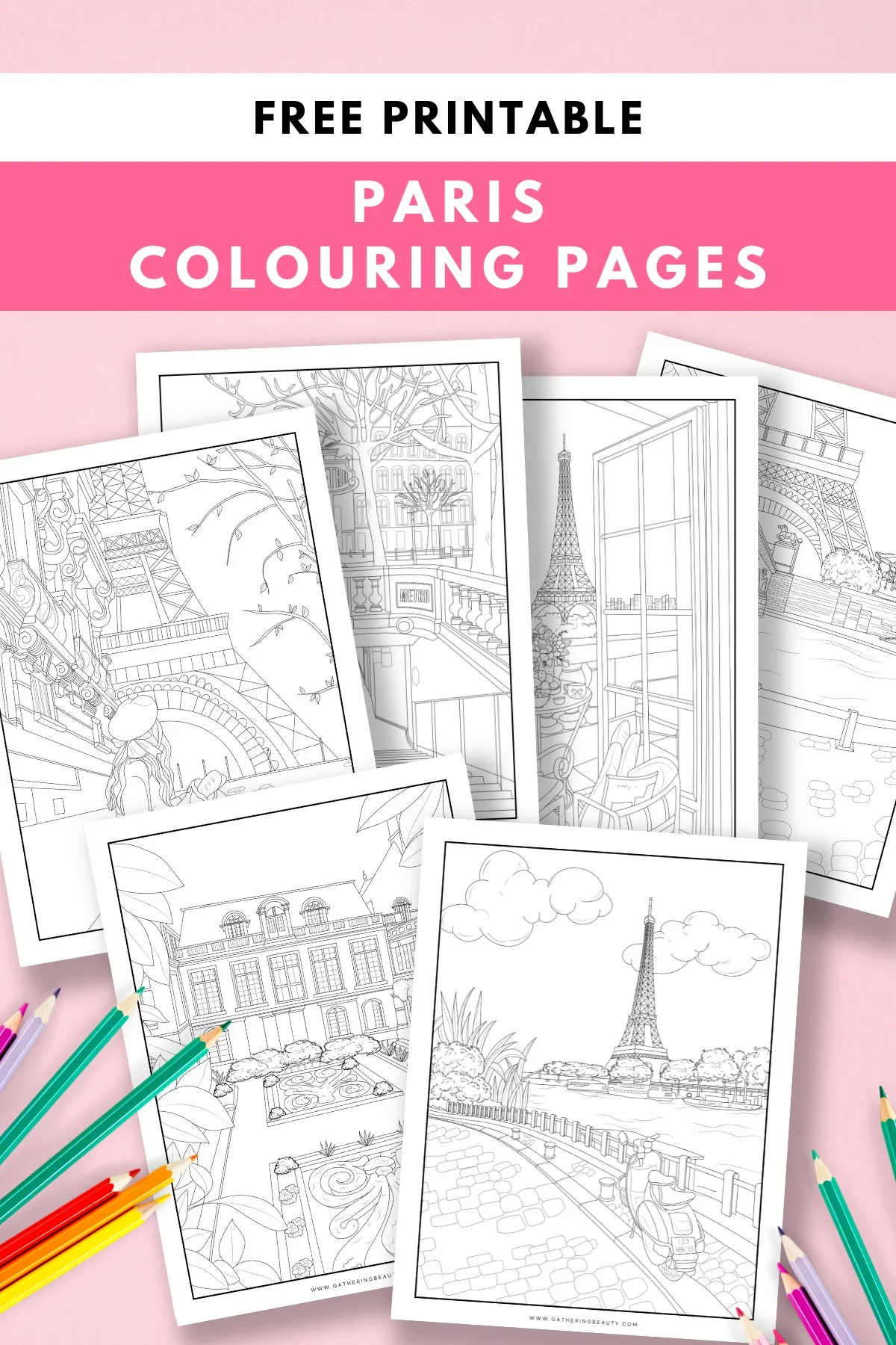 Free Printable Paris Colouring Pages — Gathering Beauty
