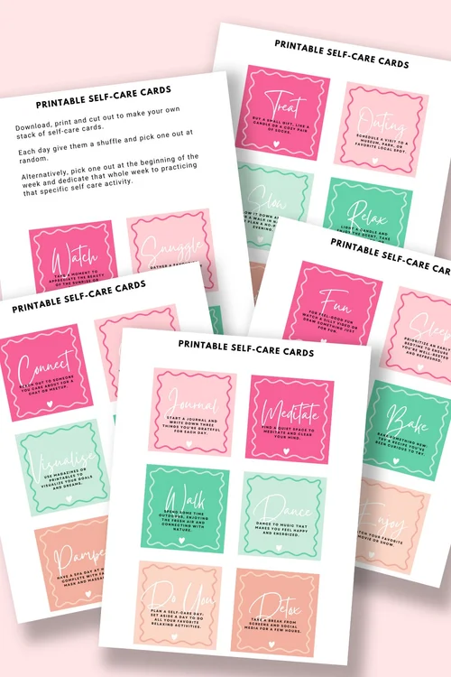 Free Printable Self Care Activity Cards — Gathering Beauty
