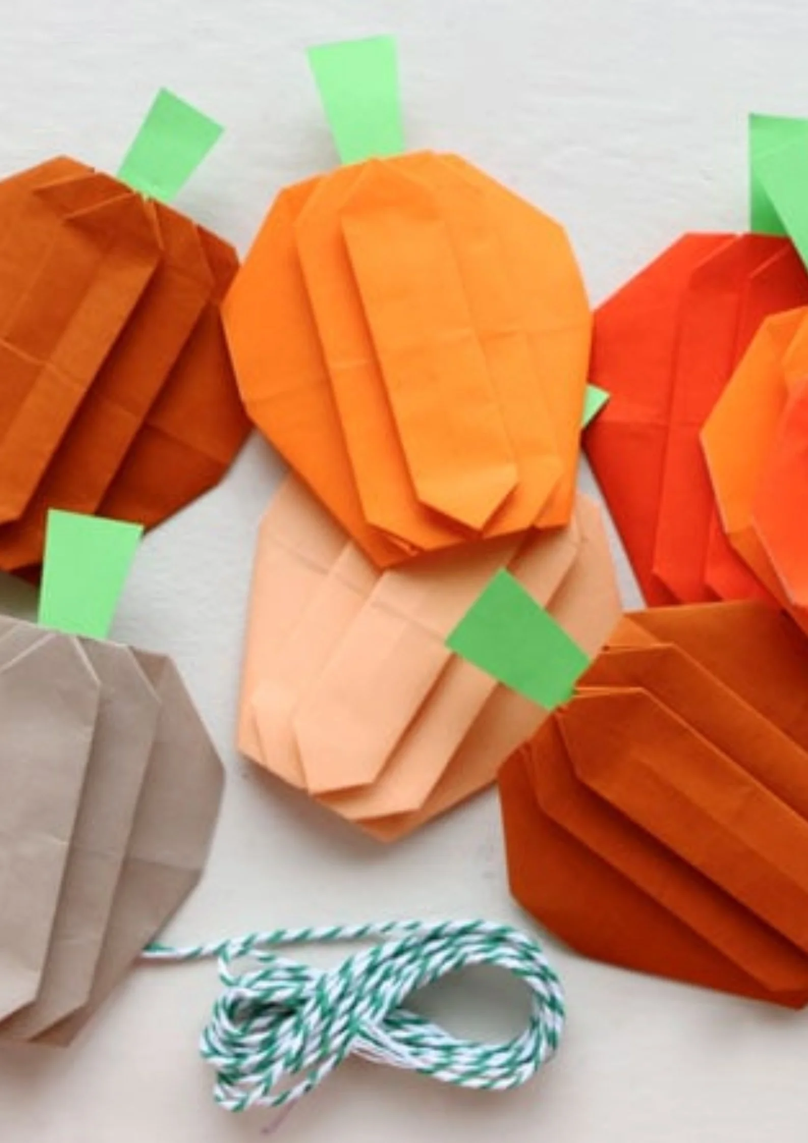Origami Pumpkin Garland