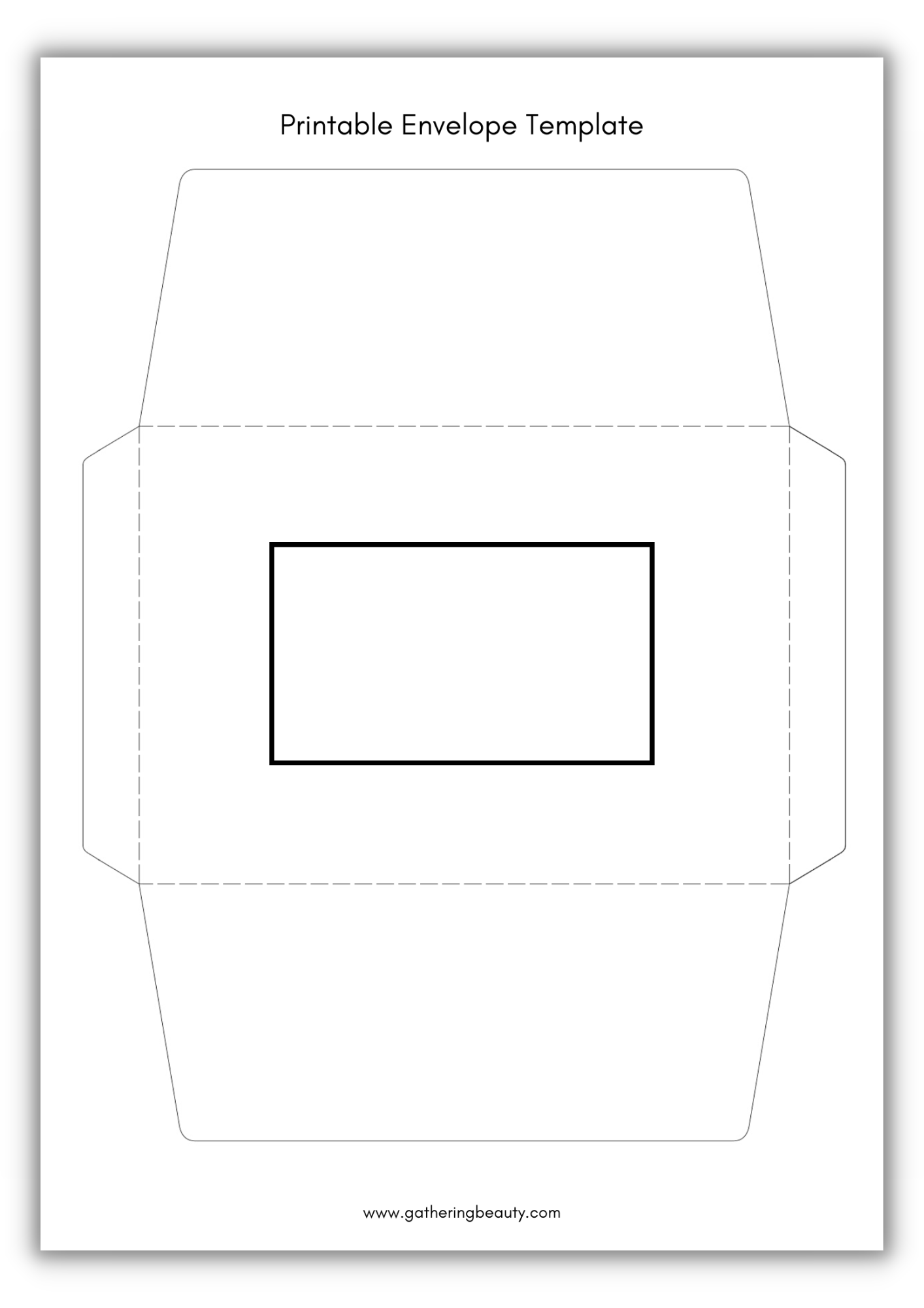 Envelope Template / 4x6 Inch Envelope / Printable Envelope 