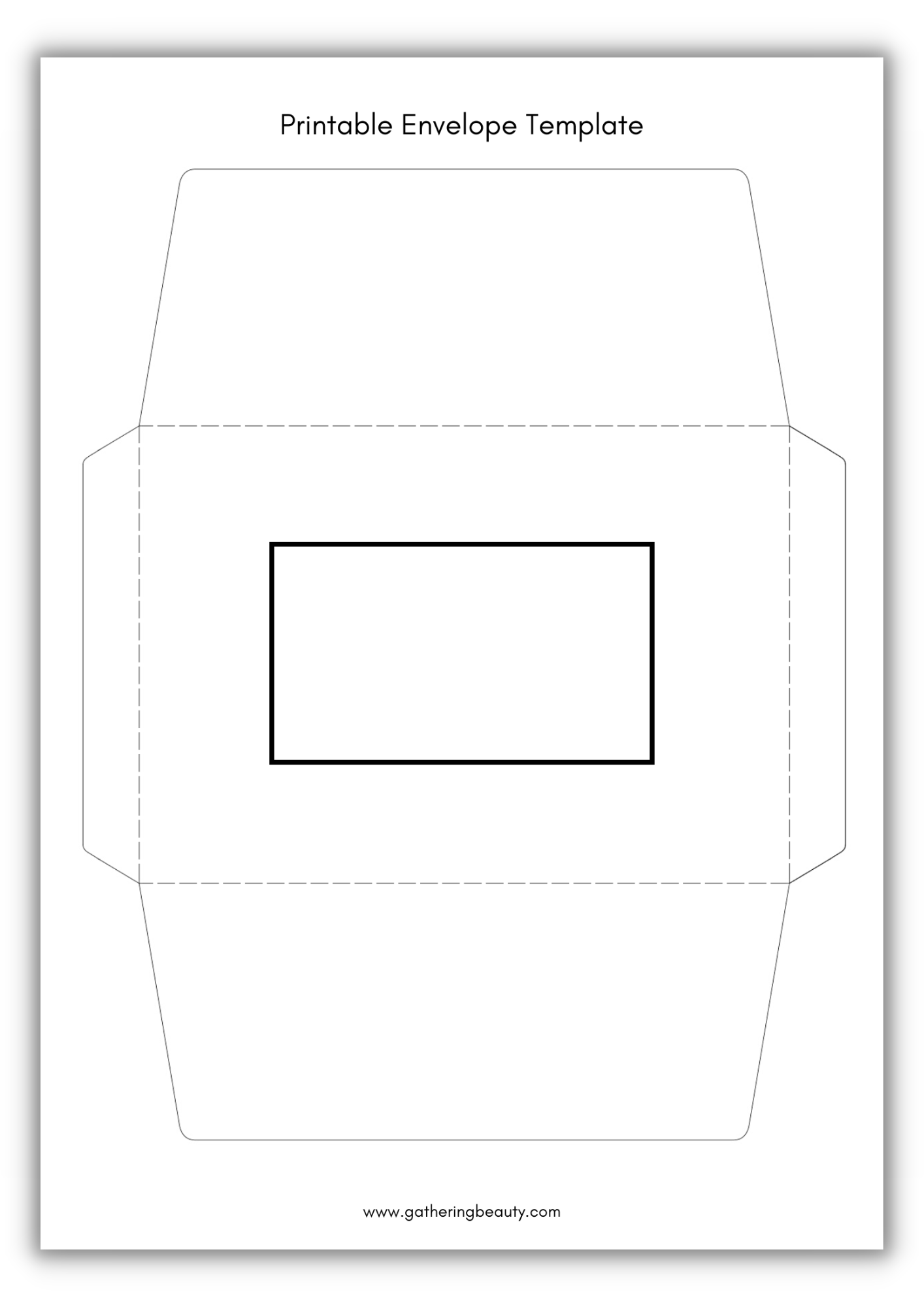 5x7 Printable Foldable Envelope Template, Instant Digital Download,  Digital Envelop, 5x7 Envelop, PNG, PDF