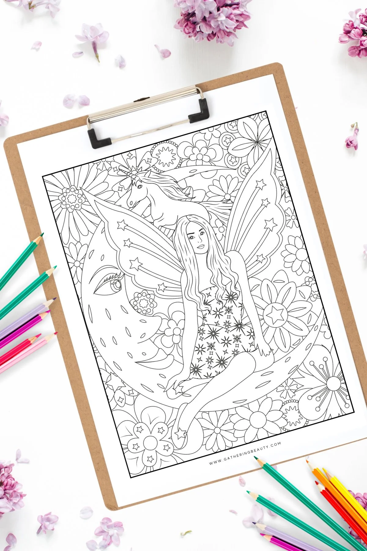 Free Printable Fairy Colouring Pages — Gathering Beauty