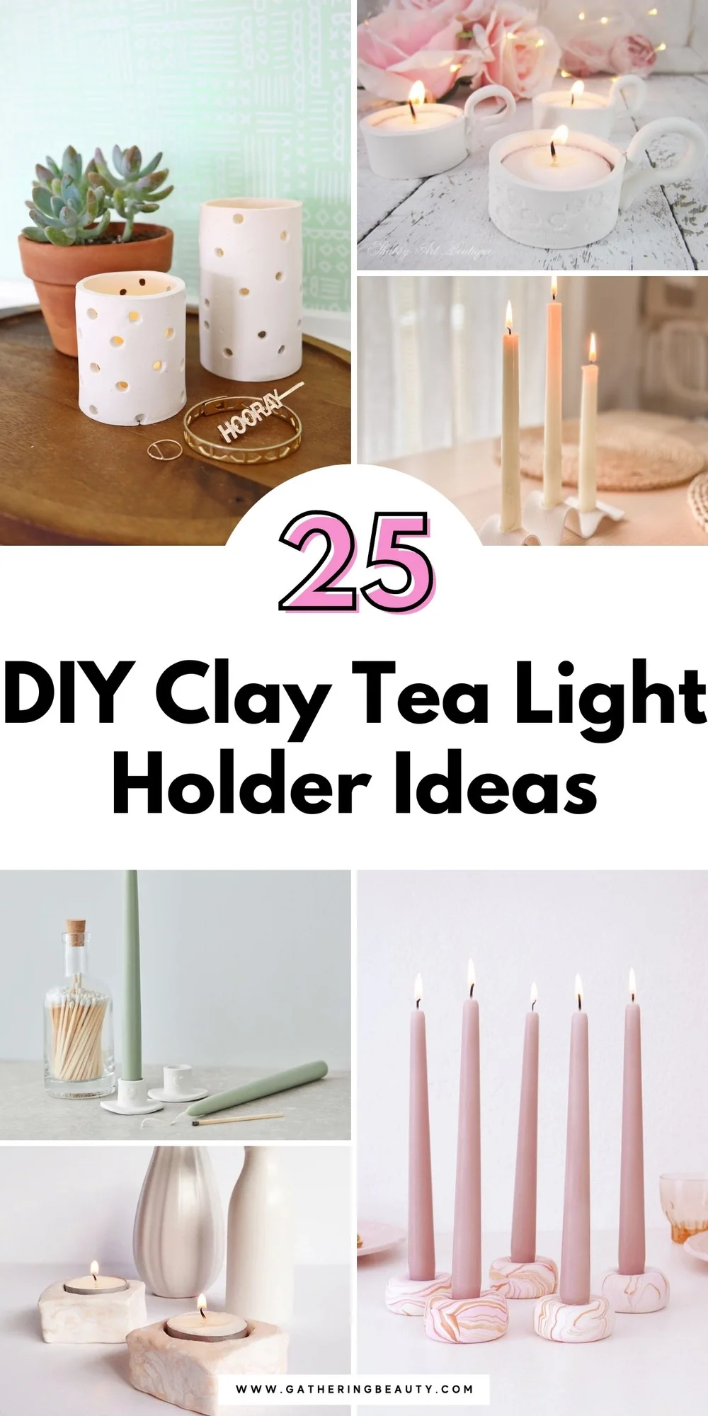 25+ DIY Clay Tea Light Holder Ideas — Gathering Beauty