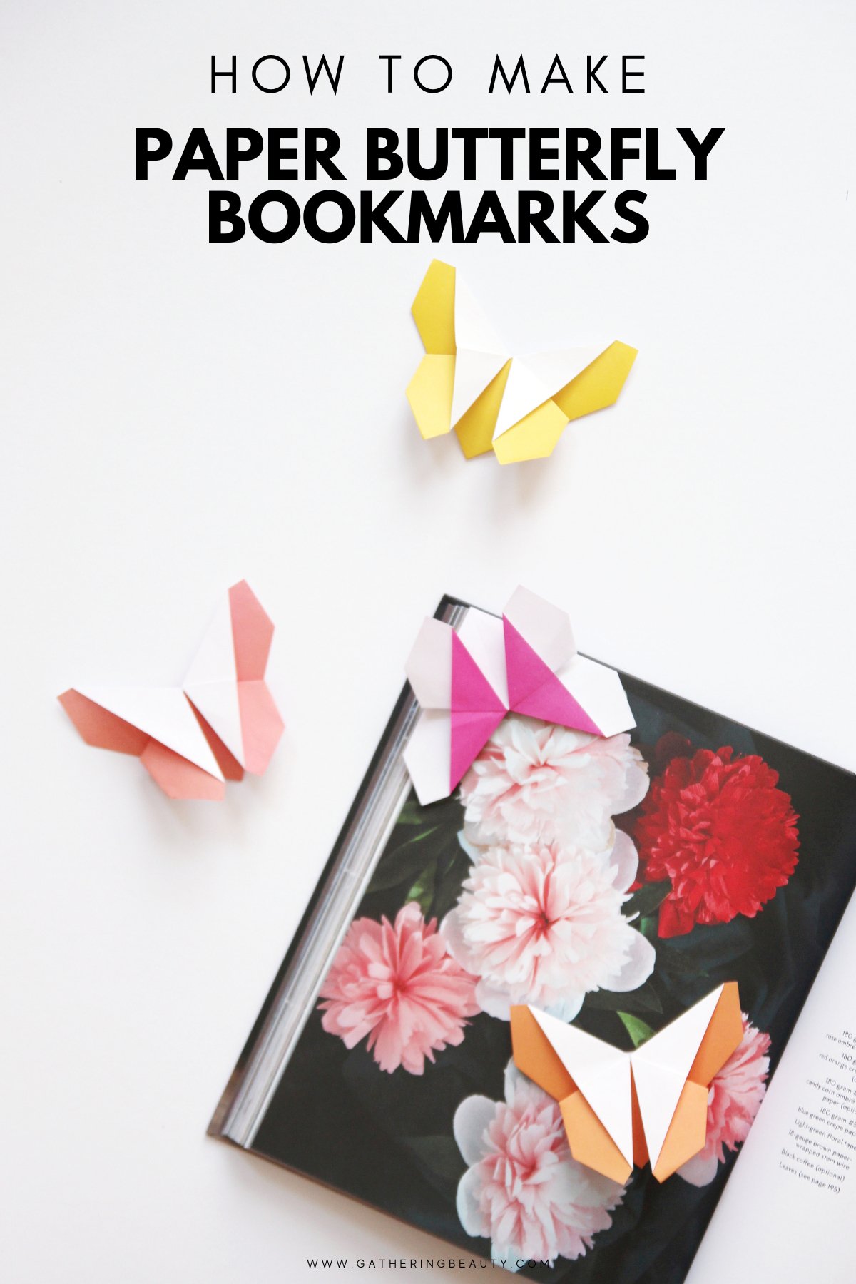 How To Make Origami Butterfly Bookmark — Gathering Beauty