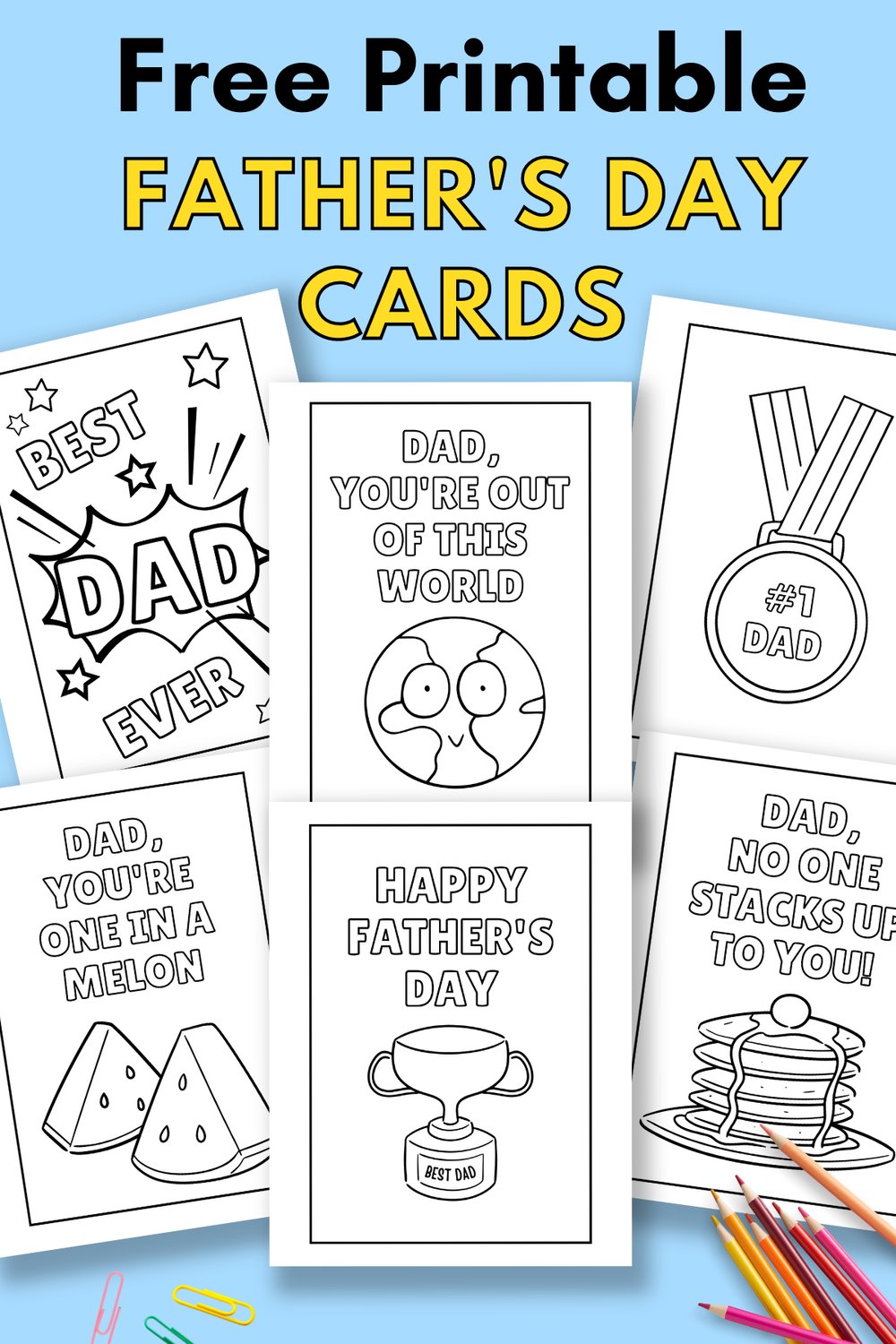 Printable Father's Day Cards To Colour — Gathering Beauty