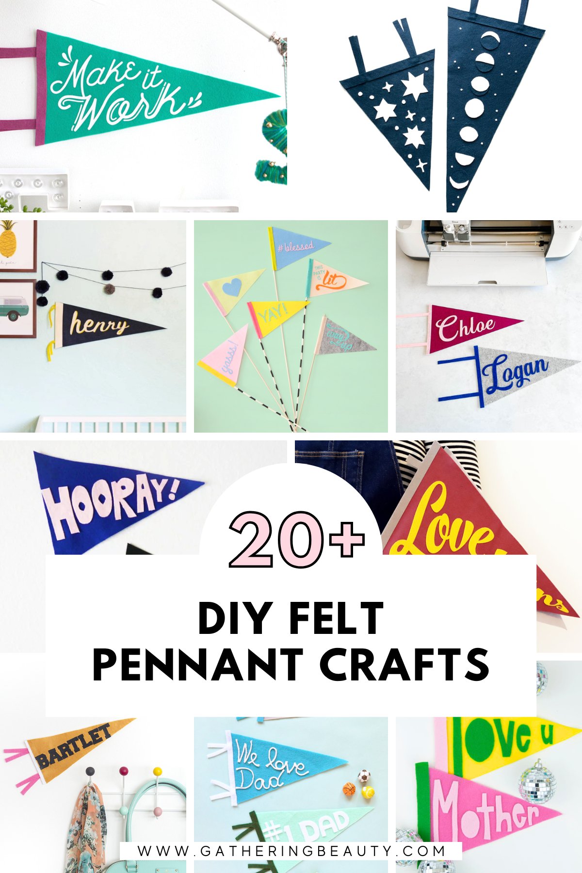How to make fabric Pennant Banner DIY 