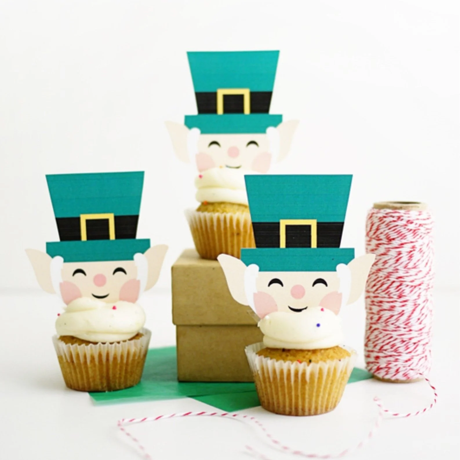 Printable Leprechaun Mini-Cupcake Toppers