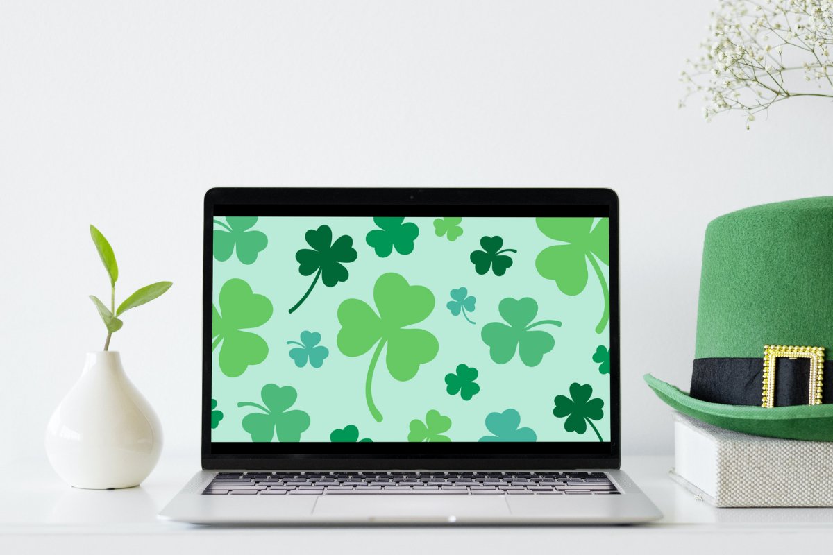 St Patricks Day Clover Background Vector For Banner Poster Greeting Card  Flyer Postcard Sticker Etc Stock Illustration  Download Image Now  iStock