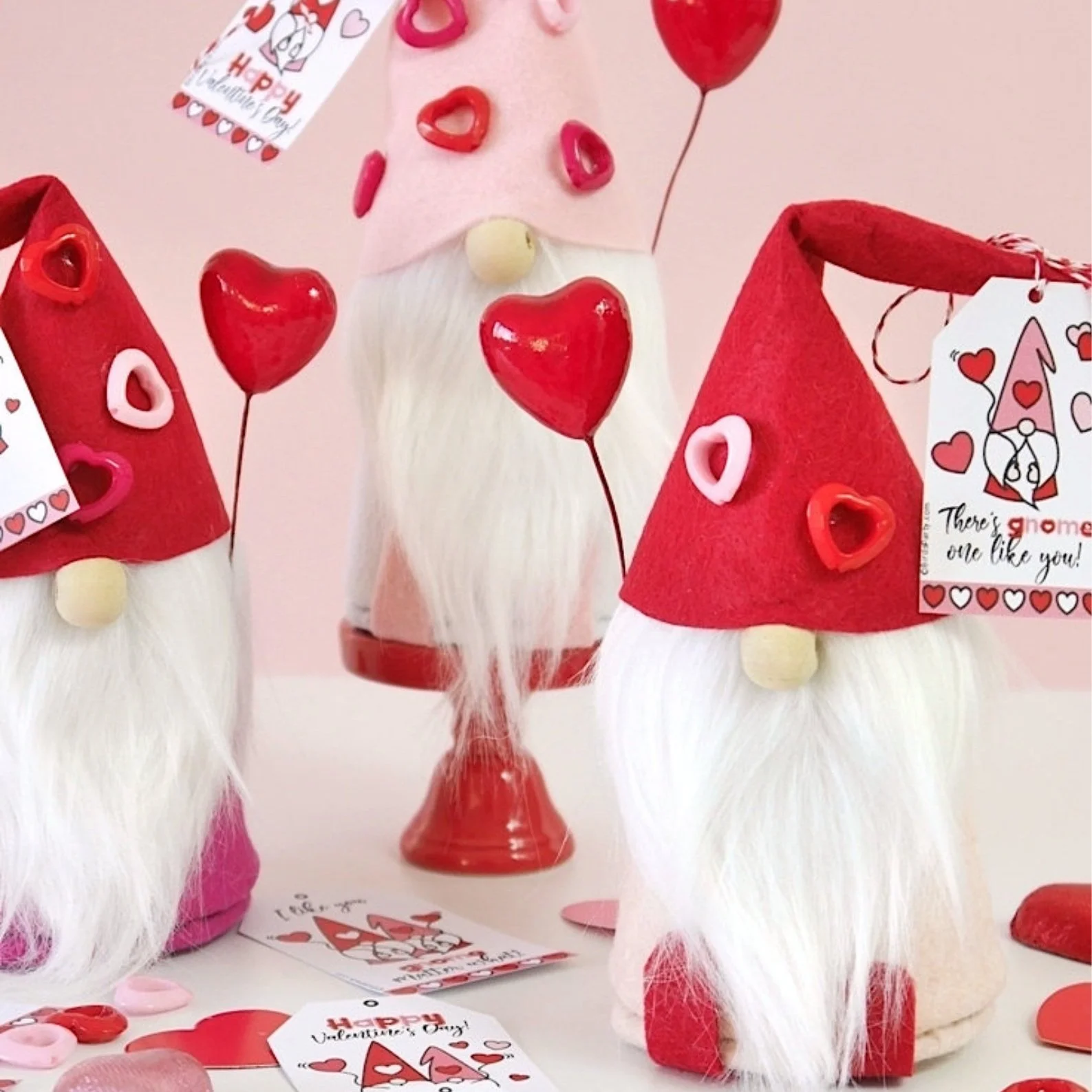 Gnomes wearing red hats.