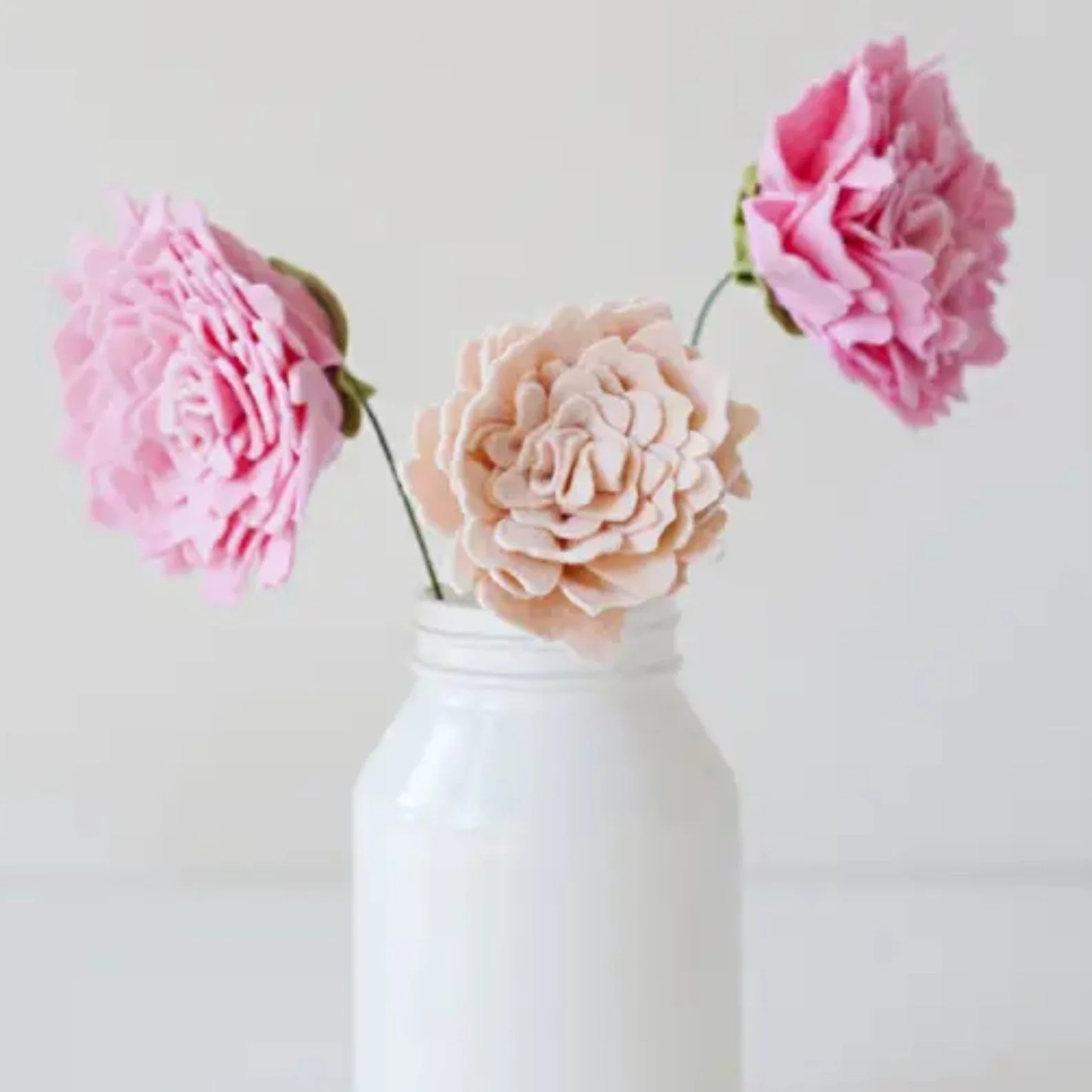 DIY Felt Peony
