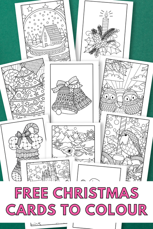 Free Printable Christmas Cards To Colour — Gathering Beauty