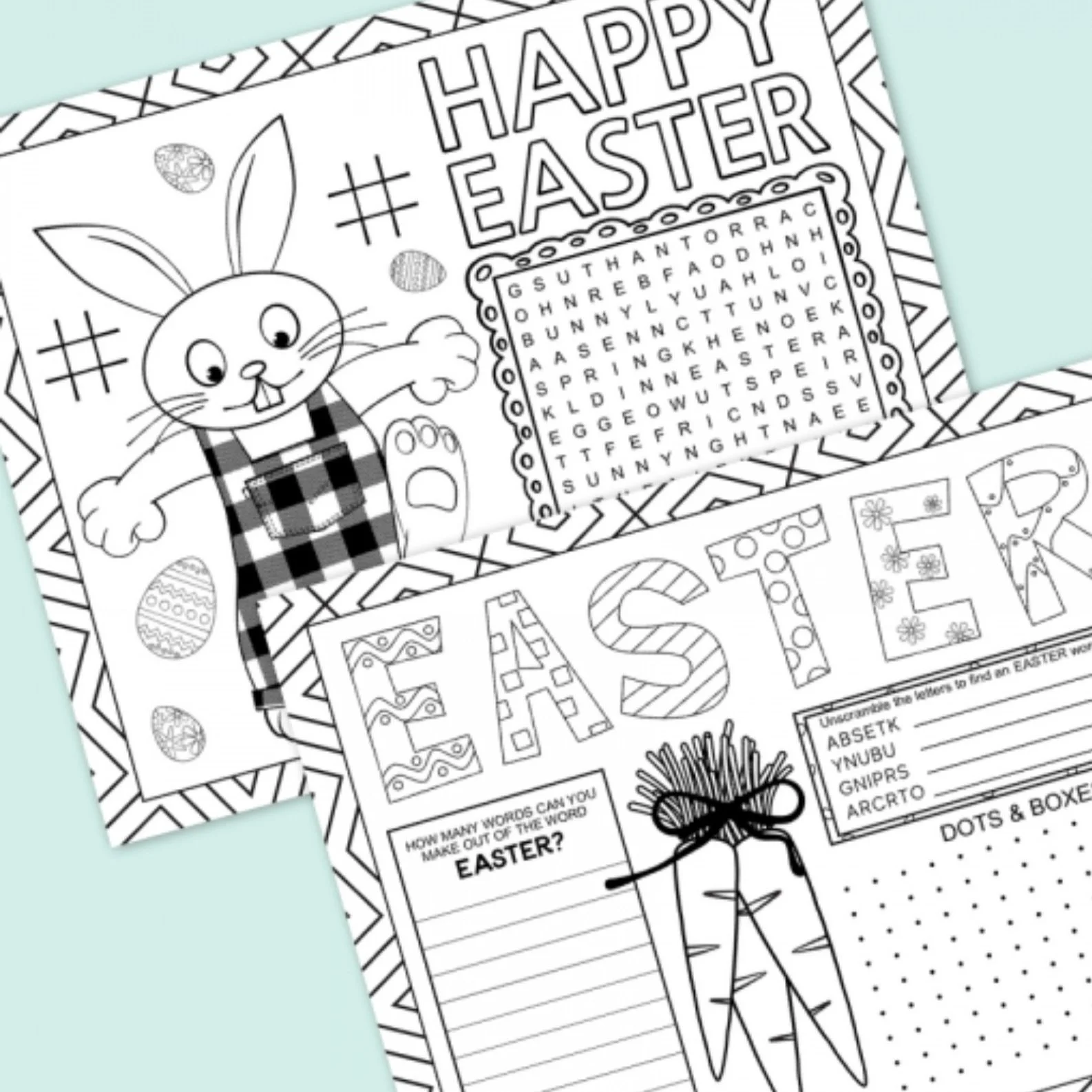 Free Printable Easter Activity Placemat